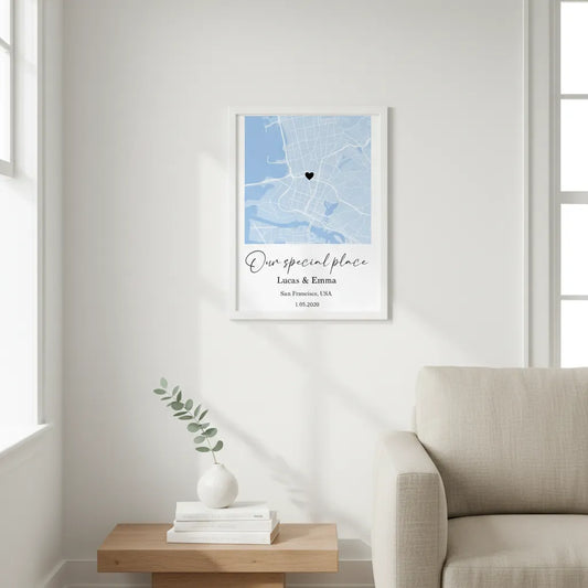 Valentine’s Love Map Poster