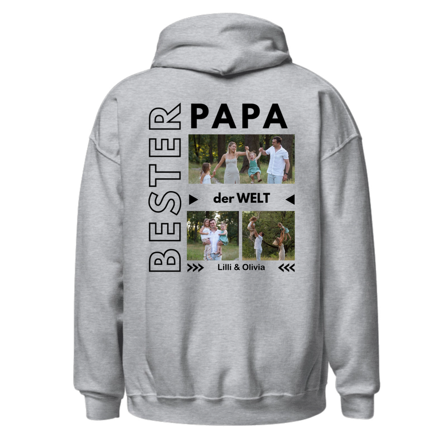 Best Papa der Welt – Personalized Photo Hoodie