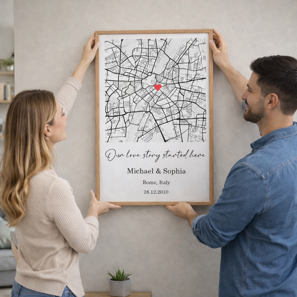 Valentine’s Love Map Poster