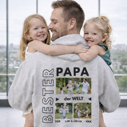 Best Papa der Welt – Personalized Photo Hoodie