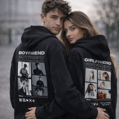 Personalized Couple Photo Hoodies – Girlfriend & Boyfriend