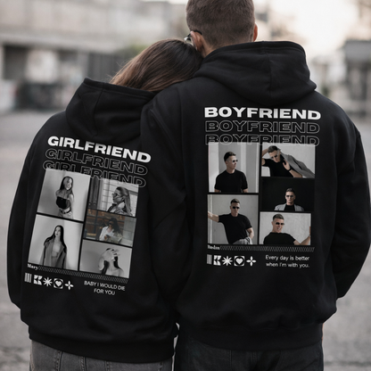 Personalized Couple Photo Hoodies – Girlfriend & Boyfriend