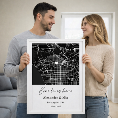 Valentine’s Love Map Poster