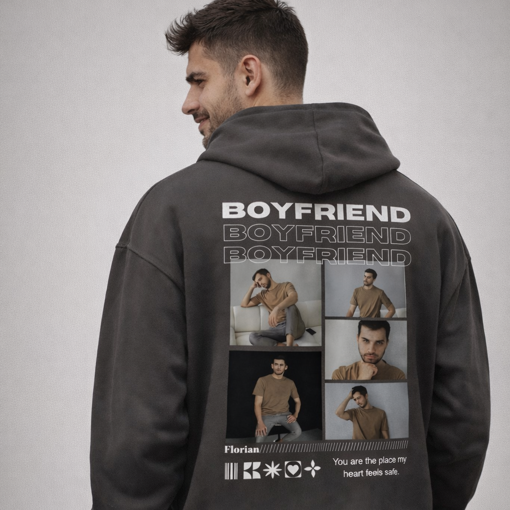 Personalized Couple Photo Hoodies – Girlfriend & Boyfriend