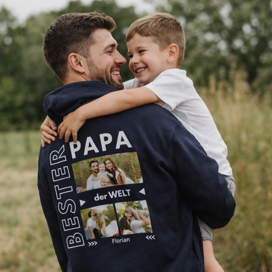 Best Papa der Welt– Personalized Photo Hoodie