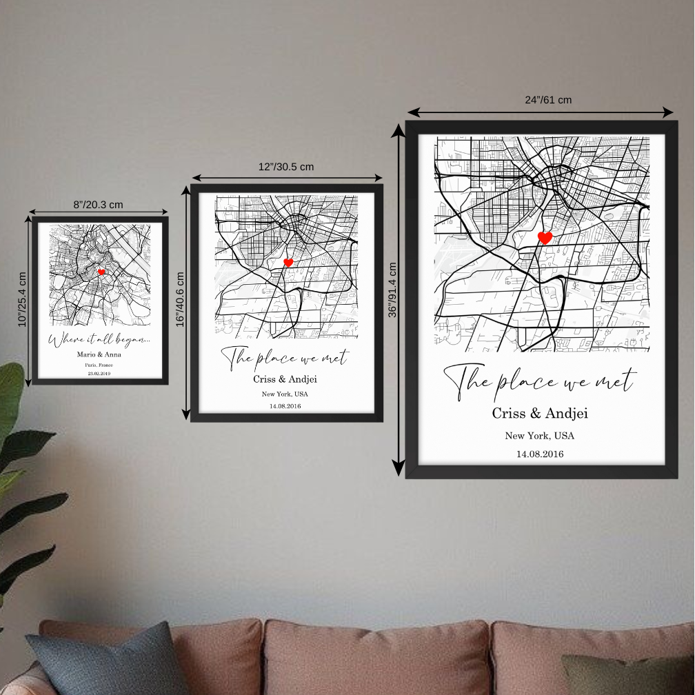 Valentine’s Love Map Poster