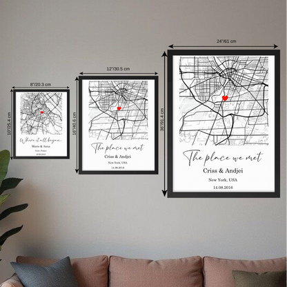 Valentine’s Love Map Poster