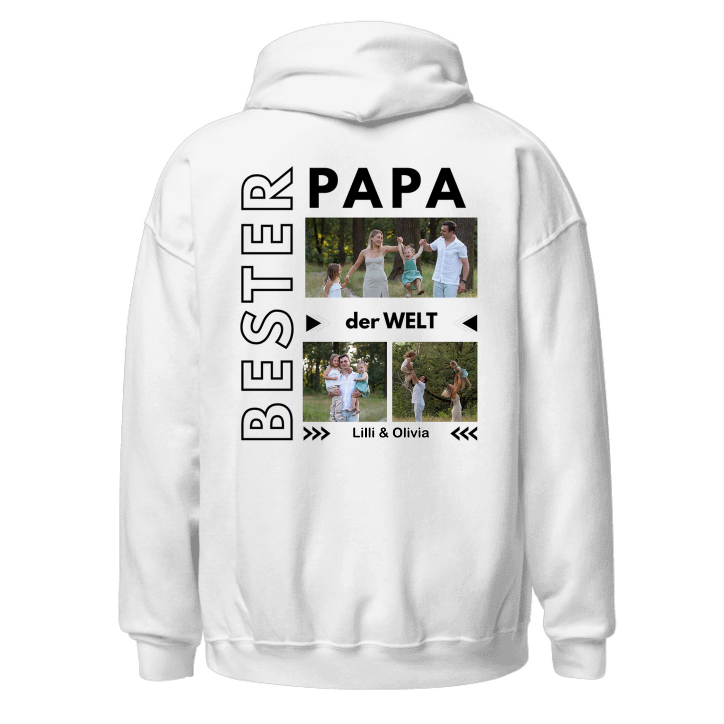 Best Papa der Welt – Personalized Photo Hoodie